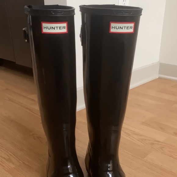 Hunter Shoes - LIKE NEW Hunter Glossy Adjustable Rain/Snow Boots